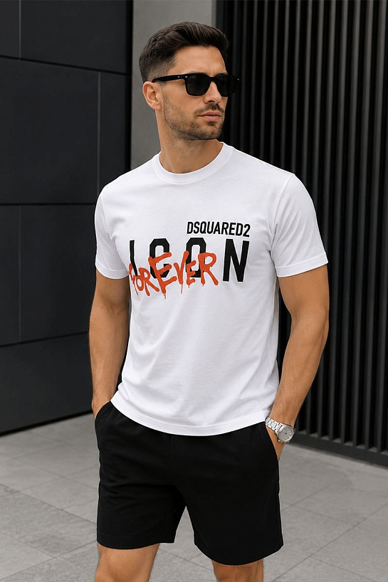 Мужская футболка Dsquared2 "ICON" Forever - White