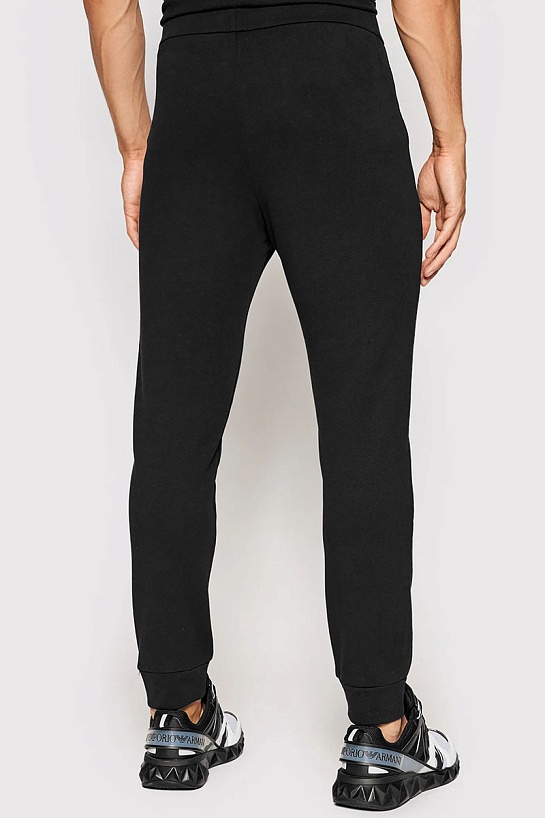 Чёрные спортивные штаны Armani Exchange red embroidery