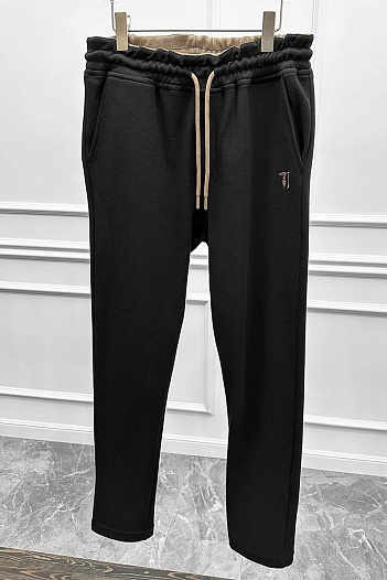 Спортивные штаны Trussardi logo-embroidered - Black   