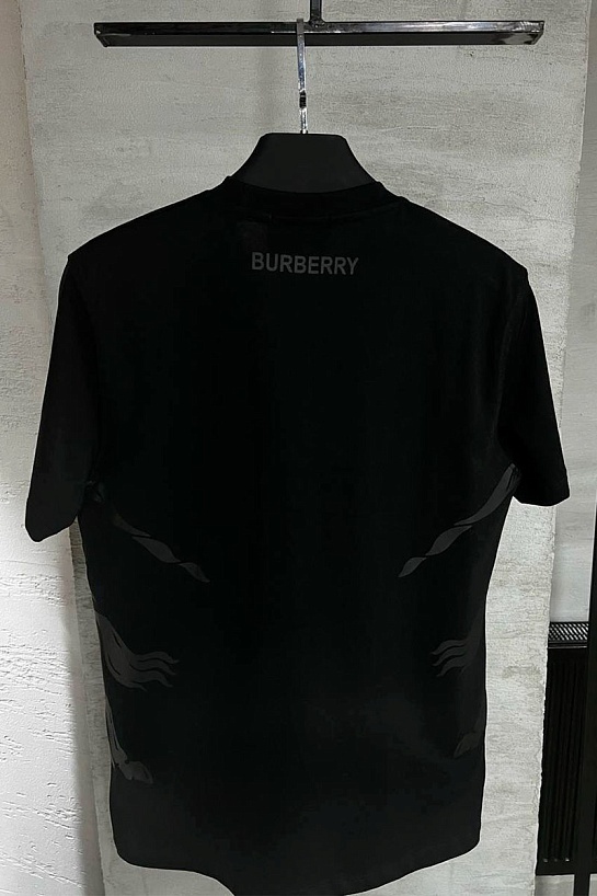 Чёрная футболка Burberry Stifford graphic-print