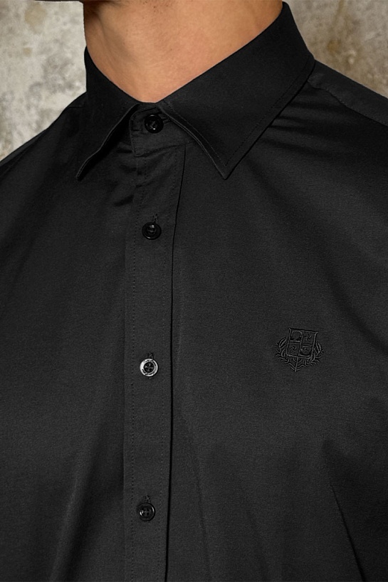 Мужская рубашка Loro Piana чёрного цвета