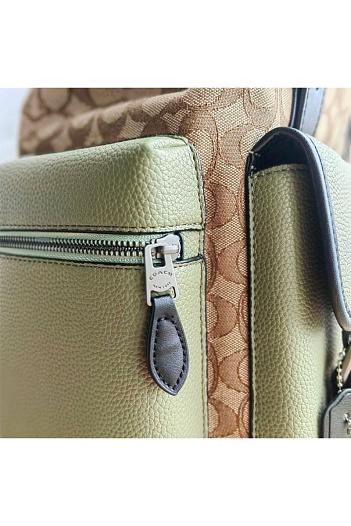 Кожаный рюкзак Coach - Green 45x30 см   