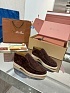 Женские замшевые лоферы Loro Piana premium - Brown
