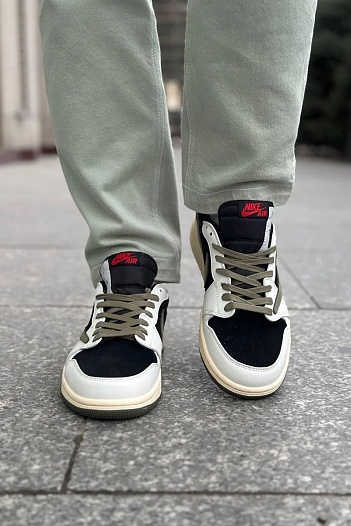 Кроссовки Travis Scott x Nike Air Jordan 1 Low OG "Olive"   