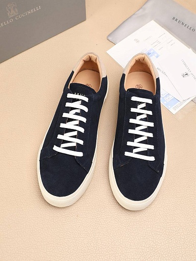 Мужские замшевые кроссовки Brunello Cucinelli   