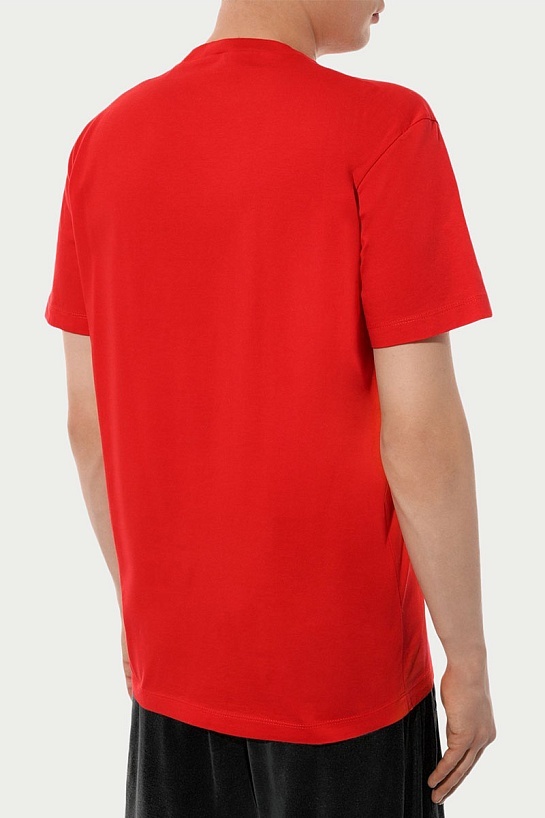 Мужская красная футболка Dsquared2 Master Trophy logo-print