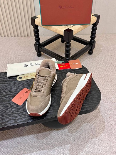 Кроссовки с мехом Loro Piana Week End Walk Evo premium   