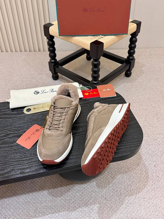 Кроссовки с мехом Loro Piana Week End Walk Evo premium