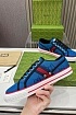 Мужские синие кроссовки Gucci GG Monogram