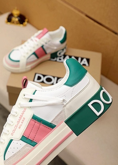 Женские кожаные кроссовки Dolce & Gabbana   