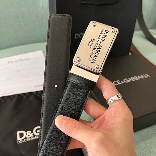 Кожаный ремень Dolce & Gabbana Premium (длина 110 см, ширина 3.5 см)
