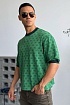 Зелёная оверсайз футболка Balenciaga