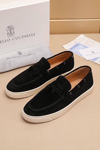 Мужские замшевые лоферы Brunello Cucinelli   
