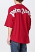 Красная оверсайз футболка Palm Angels
