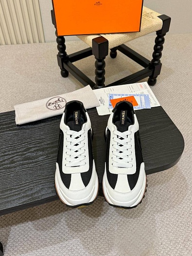 Мужские комбинированные кроссовки Hermes   