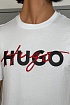 Футболка белого цвета Hugo Boss Dakaishi double logo