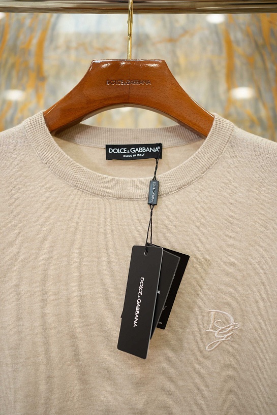 Мужской бежевый джемпер Dolce & Gabbana premium