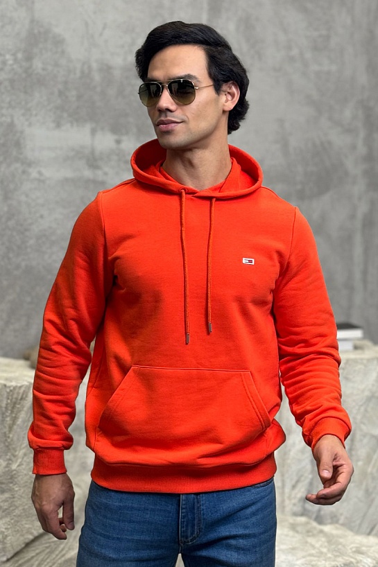 Мужское худи Tommy Hilfiger оранжевого цвета
