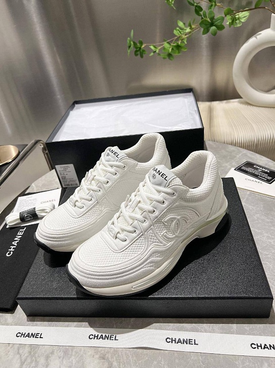 Женские кроссовки Chanel Premium - White
