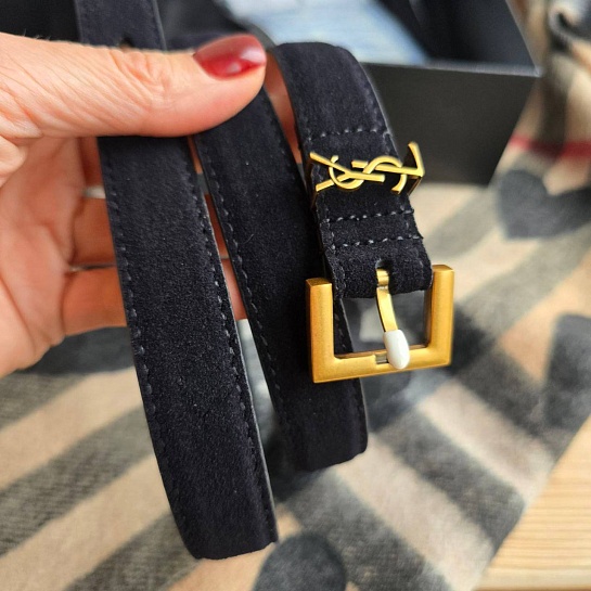 Замшевый ремень Yves Saint Laurent