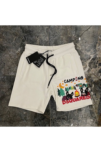 Мужские шорты Dsquared2 "Camping" - White   