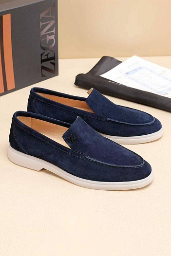 Мужские замшевые лоферы Ermenegildo Zegna   