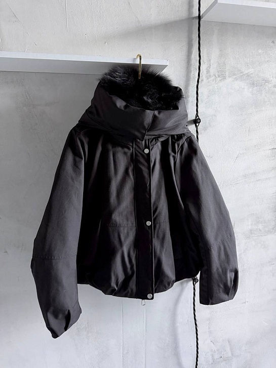 Женский бомбер с натуральным мехом Max Mara premium