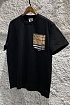 Чёрная оверсайз футболка Burberry Vintage Check pocket