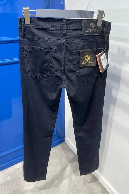 Мужские тёмно-синие джинсы Loro Piana regular fit