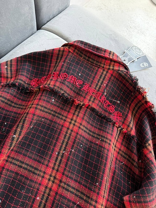 Женская рубашка в клетку Chrome Hearts Premium - Red / Black