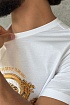 Белая футболка Versace Coupe Blason embroidered