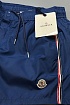 Мужские тёмно-синие шорты Moncler logo-patch