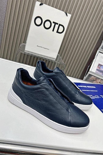 Мужские кроссовки Ermenegildo Zegna Triple Stitch - Navy   