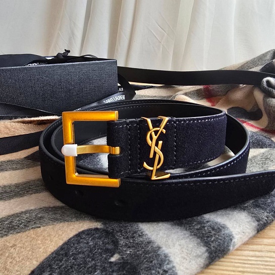 Замшевый ремень Yves Saint Laurent