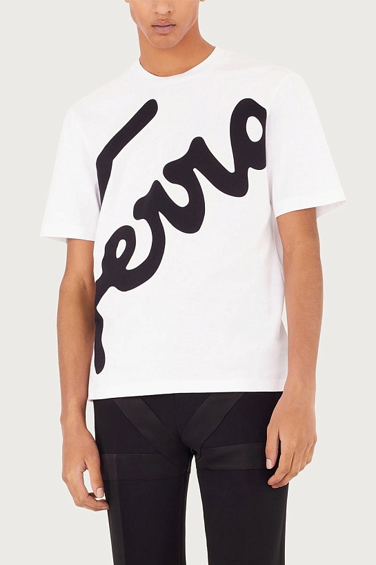 Мужская футболка Salvatore Ferragamo белого цвета