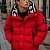 Мужской пуховик Moncler красного цвета