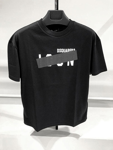 Мужская футболка Dsquared2 Tape Detail - Black   