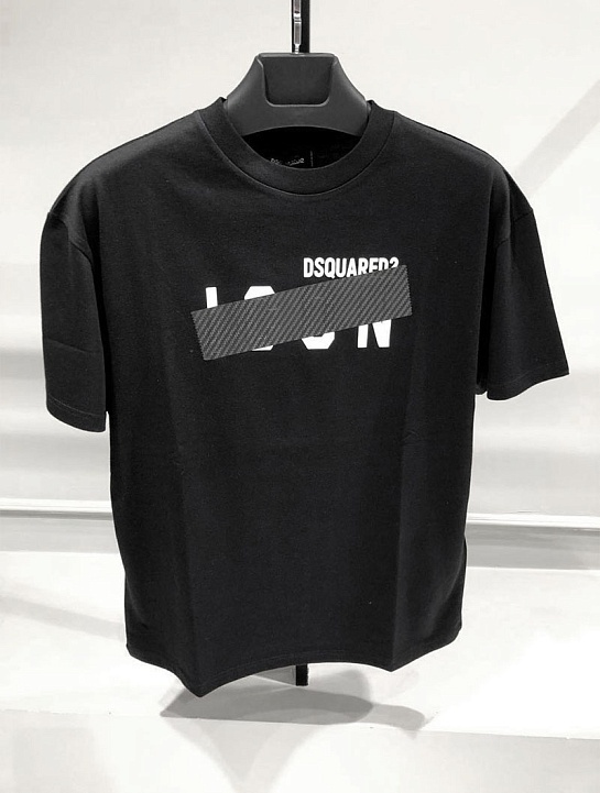 Мужская футболка Dsquared2 Tape Detail - Black