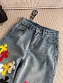 Синие женские джинсы Chrome Hearts premium