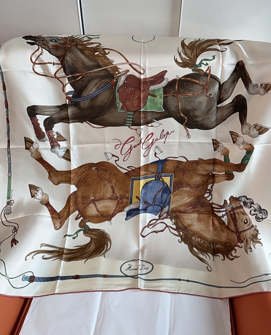 Платок Hermes Grand Galop premium 88x88 см
