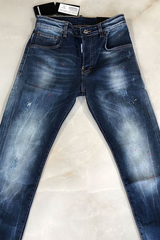 Мужские джинсы Dsquared2 paint splatter - Navy