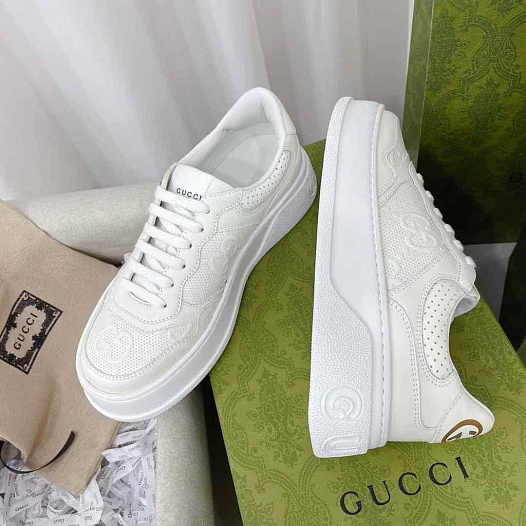 Женские кроссовки Gucci GG Chunky B - White   