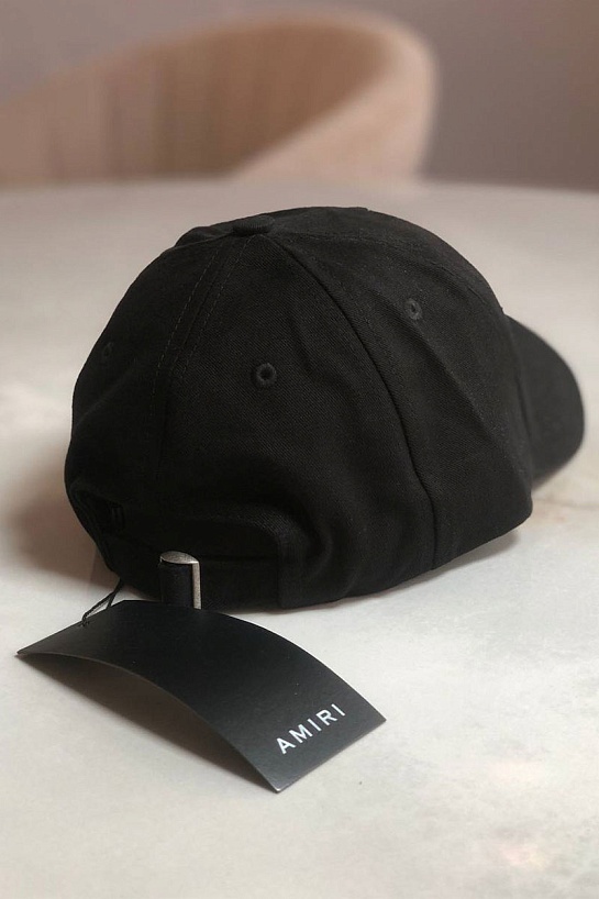 Мужская чёрная бейсболка Amiri