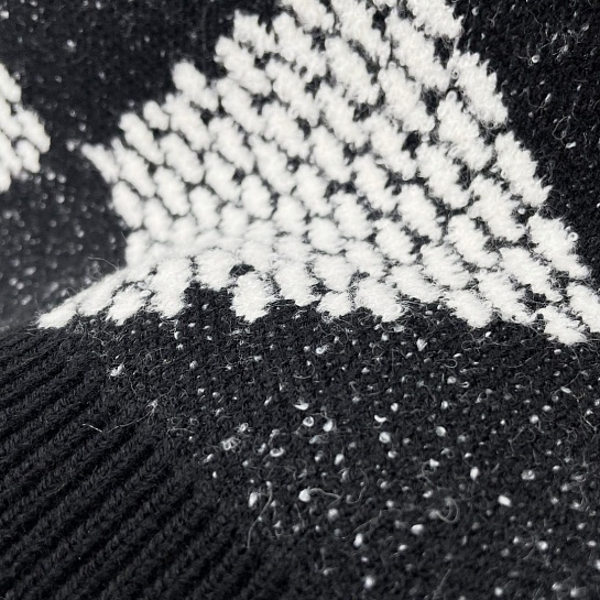 Чёрный свитер Louis Vuitton Premium Damier Argyle jacquard