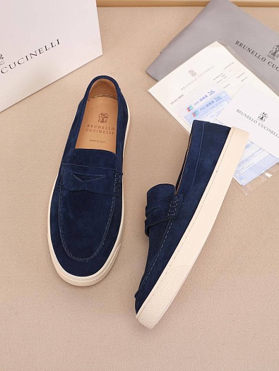 Мужские замшевые лоферы Brunello Cucinelli   
