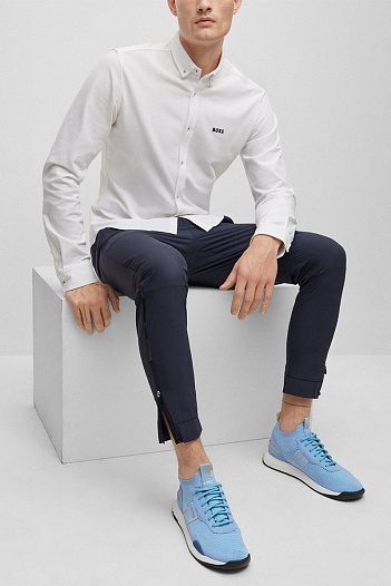 Текстильные кроссовки Hugo Boss Titanium - Blue   