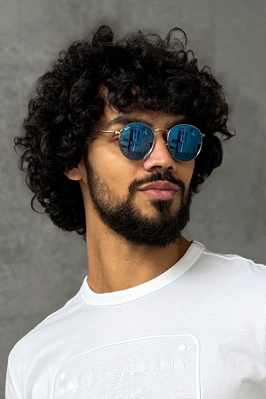 Солнцезащитные очки Ray-Ban Round Metal - Blue Mirrored