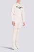 Мужской светло-бежевый свитшот Balmain Paris logo-print