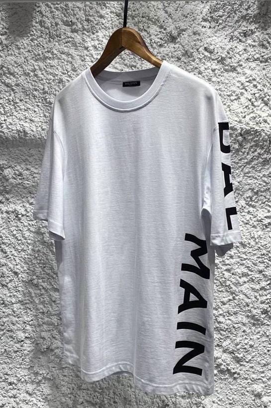 Мужская белая футболка Balmain