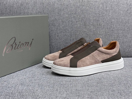 Мужские комбинированные слипоны Brioni   